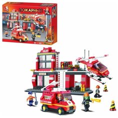 Конструктор Sluban Полиция Пожарная станция 371 деталь M38-B0225-no