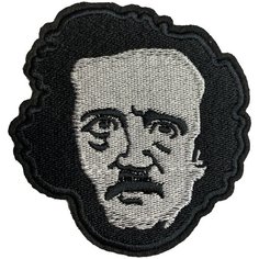 Нашивка, шеврон, патч (patch) Эдгар Алан По, размер 7,5*8 см, 1 шт. Нет бренда