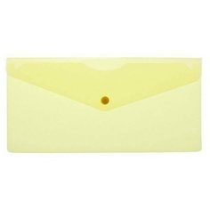 Папка-конверт с кнопкой, А6, желтая Нет бренда