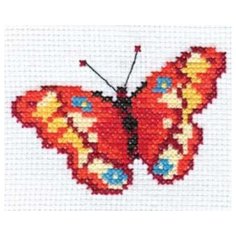 Алиса Набор для вышивания нитками "Алиса" 0-043 "Бабочка" 10 х 7 см