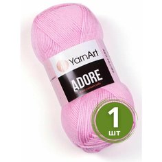 Пряжа YarnArt Adore (Адоре) - 1 моток 338 св. розовый, 100% акрил антипиллинг, 100 г 280 м