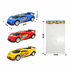 Машинка инерционная Бугатти / Bugatti / 20см, 3 вида в ассорти. без бренда