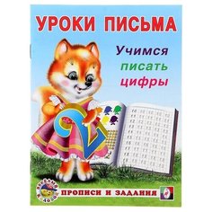 Уроки письма «Учимся писать цифры» Flamingo