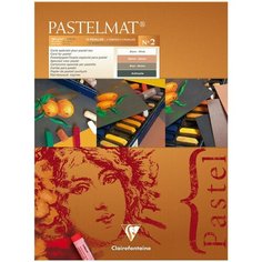 Альбом для пастели, 12л, 300*400мм, на склейке Clairefontaine "Pastelmat", 360г/м2, бархат, цв. блок, 304035