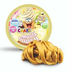 Тесто для лепки CRAZE Magic Dough "Фруктовая фантазия", желтое с ароматом ванили, 70 г, тесто-пластилин попрыгунчик