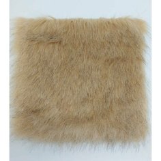 Мех искусственный для рукоделия, песец бежевый с персиковым подтоном, 25Х25 Нет бренда