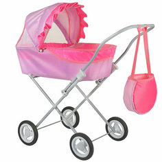 Коляска кукольная №2 Сиреневый с розовым Ясюкевич