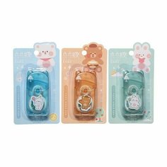 Корректор-лента клеевая 5м*5мм на блистере микс Мишка Нет бренда