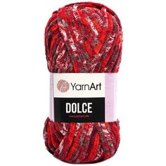 Пряжа YarnArt Dolce бордо-серый (805), 100%микрополиэстер, 120м, 100г, 2шт
