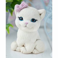 Силиконовая форма для мыла «Кошечка с бантиком» Россия