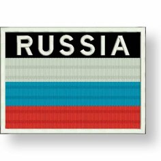 Нашивка флаг россии с надписью RUSSIA на липучке, шеврон тактический на одежду, цвет #02, 7,5*5,5 см. Патч военный с вышивкой Shevronpogon, РФ