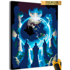 Картины по номерам Луна Ангелы 40x50