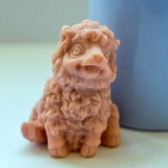 Силиконовая форма для мыла Овечка №8 3D, для свечей, гипса 1шт 4*3,5*4см Нет бренда