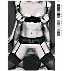 Картина по номерам для Взрослых T672 "Картина для взрослых. Эротика" 60х90 Brushes Paints