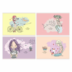 Альбом для рисования 40л, А4, на скрепке BG "Мой день", эконом, 8 штук, 344745 БиДжи