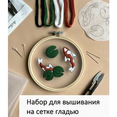 Набор для вышивания на сетке гладью "Рыбы" Аrt Nоvа