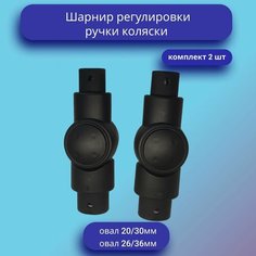 Шарнир регулировки ручки коляски овал-овал (комплект) Нет бренда