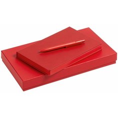 Набор Brand Tone, красный, 29,7х18х3,5 см, ежедневник - искусственная кожа; ручка - пластик; коробка - картон Нет бренда