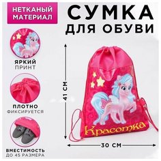 Мешок для обуви н/полотно дев "Красотка", 41 х 30 х 0,5см Art Fox