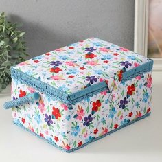 Шкатулка для рукоделия "Цветение на белом" Сима ленд