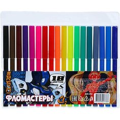 Набор фломастеров Clipstudio Русские супергерои 18 цветов х3шт