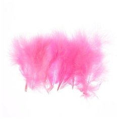 Набор перьев для декора 10 шт, размер 1 шт 10*2 цвет светло-розовый Noname