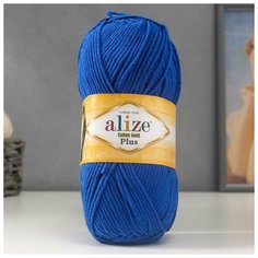 Пряжа "Cotton Gold Plus" 55% хлопок, 45% акрил 200м/100гр (141 василёк) Alize