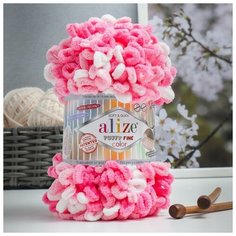 Пряжа "Puffy Fine Color" 100% микрополиэстер 14,5м/100гр (6383) Alize