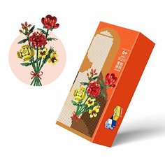 Конструктор Осенний букет Zhe Gao Flower Red Rose