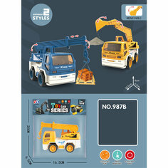 Инерционные машинки Грузовик-кран 11 см(подвижные элементы), 2 вида в наборе YI Xiang