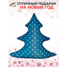 Штучки, к которым тянутся ручки / Мягкая игрушка новогодняя Елка 45 см, бирюзовая