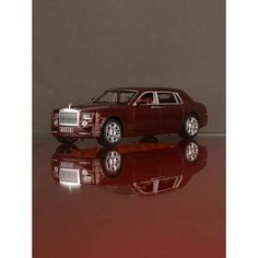 Машинка металлическая инерционная "Роллс Ройс Фантом" Rolls-Royce Phantom 1:24 (коричневый, свет и звук) 20 см Ihippo