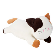 Мягкая игрушка Fancy Кот сонный, бежевый/коричневый