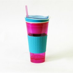Стакан-непроливайка с отделением для закусок "Snackeez" Нет бренда