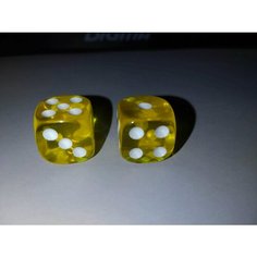 Игральные кубики/кости/ 16 мм. комплект из 2 штук. Жёлтый. Нет бренда