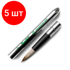 Комплект 5 штук, Кисть Roubloff имитация мангуста круглая, складная ручка №7 PT1-07.0VT