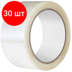 Комплект 30 штук, Клейкая лента упаковочная 48мм х 100м прозрач. 45мкр, S Noname