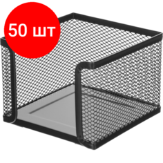 Комплект 50 штук, Подставка-стакан Attache для блок-кубиков черный LD01-499-1