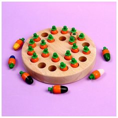 Развивающий набор по методике Монтессори «Цветные морковки» 19 × 19 × 2,8 см Noname