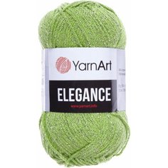 Пряжа YarnArt Elegance салатовый (114), 88%хлопок/12%металлик, 130м, 50г, 1шт