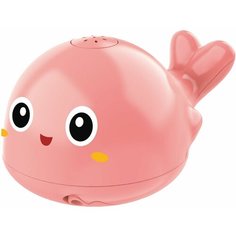 Детская игрушка для ванной "Розовый кит" светящаяся с распылителем воды. Happy Ko