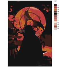 Картина по номерам Y-227 " Итачи Шаринган - Аниме Наруто " 70x110 Brushes Paints