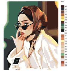 Картина по номерам Т377 "девушка на стиле" 80x100 Brushes Paints