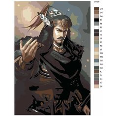 Картина по номерам U-109 "Восточные войны. Монарx Мужун Чуй" 70x110 см Brushes Paints