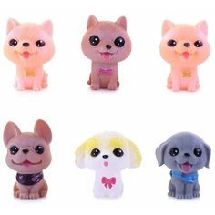 Фигурки для ванны 6 штук Собачки 8см (п/упаковка с европодвесом) (2618) Нет бренда