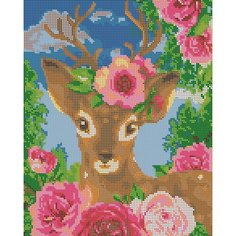Вышивка бисером картины Оленёнок 24*30см Вышивочка