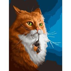 Картина по номерам Кот с мышкой 40х50 см Hobby Home