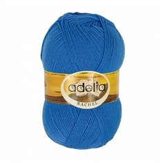 Пряжа ADELIA "RACHEL" 90% шерсть, 10% полиэстер 5 шт.х100г 400м №10 тёмно-голубой