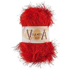 Пряжа Visantia "TRAFKA SALUT" 80% полиэстер, 20% люрекс №0113 красный - 5 мотков по 200 гр