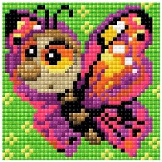 Алмазная мозаика "Бабочка", 10x10 см Риолис